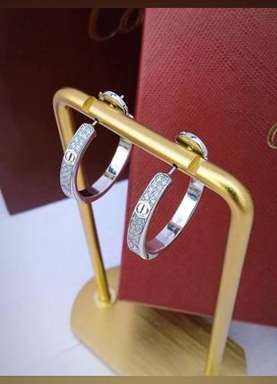 Брендовые серьги в стиле cartier 😻5 фото
