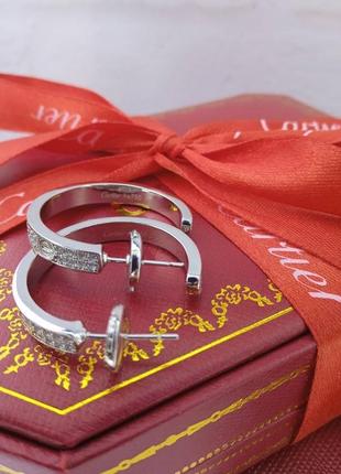 Брендовые серьги в стиле cartier 😻3 фото