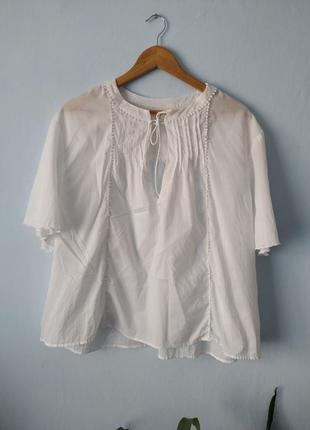 Блузка блуза біла на зав'язці котонова котон біла