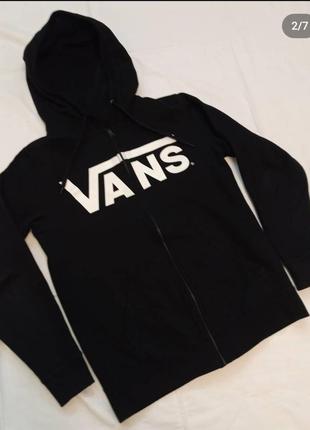 Кофта худи зип кенгуру vans big logo толстовка свитшот