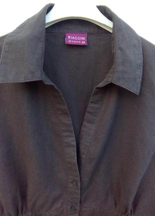 Легка блузочка з натури тканини лянна блузка3 фото