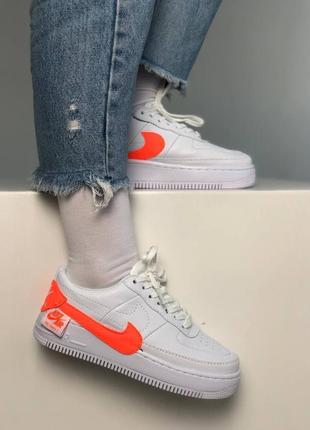 Жіночі кросівки nike air force jester white orange4 фото
