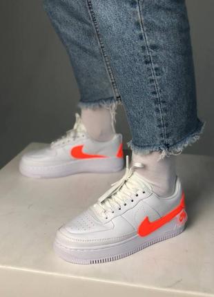 Жіночі кросівки nike air force jester white orange2 фото