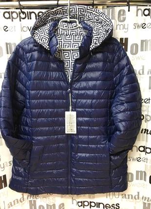 Куртка демісезонна, двостороння, синя и чёрная італія розмір 50-56