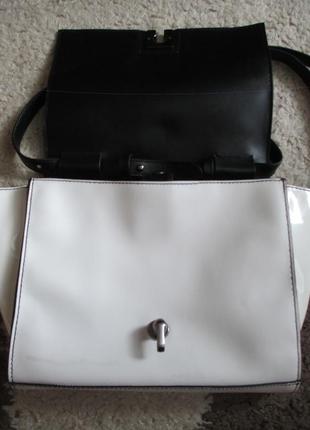 Чорно-біла сумка крос-боді promod з вушками3 фото