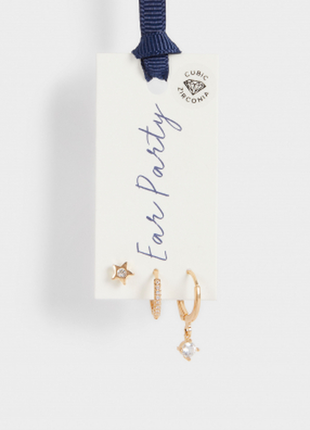 Сережки, сережки parfois 3 шт в комплекті