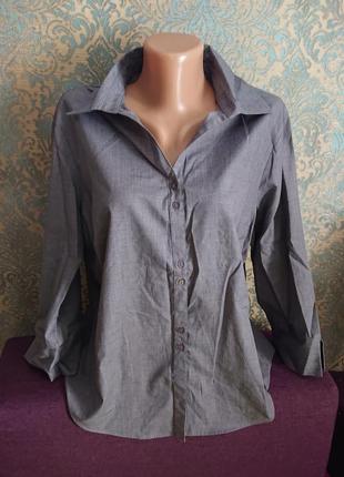 Женская базовая рубашка блуза блузка батник большой размер батал 48/501 фото