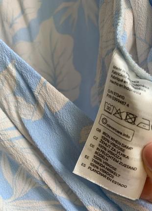 Ромпер у квітковий принт h&m комбез блакитного кольору6 фото