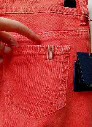 Акция друга річ -50% 💥 нові памаранчеві джинси с потертостями notify 💥6 фото