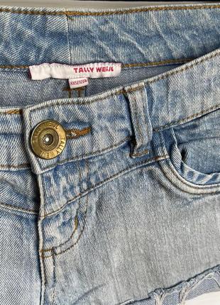 Шорти шорты tally weijl голубі джинсові3 фото