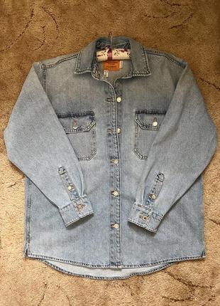 Джинсова сорочка pull bear