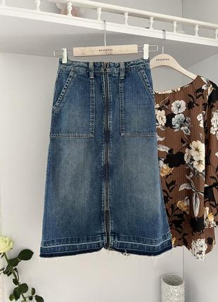 Красива джинсова спідниця міді pepe jeans1 фото