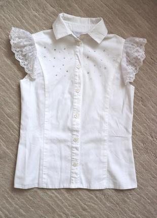 Нарядная блуза с коротким рукавчиком zironka на рост 128-1351 фото