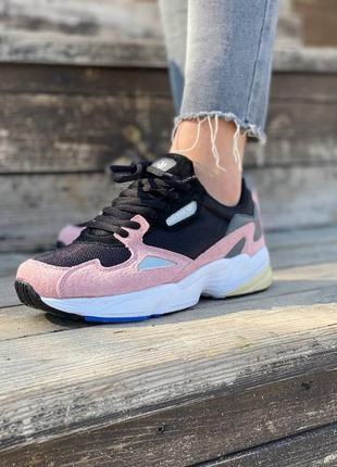 Кросівки adidas falcon white black pink