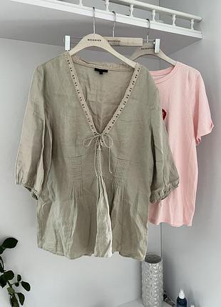 Ошатна блуза льняна батал marks & spenser