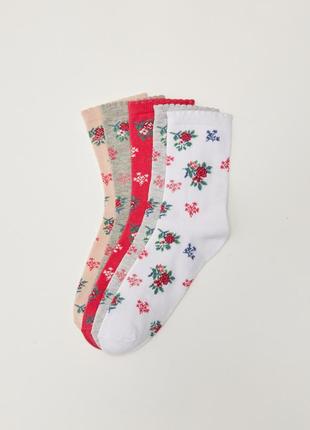 36-38 р нові фірмові жіночі шкарпетки набір комплект 5 пар квіти lc waikiki вайкіки шкарпетки2 фото