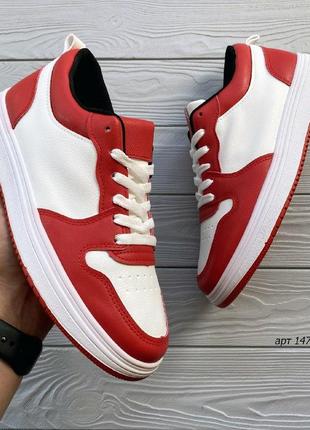 Кросівки кеді бюджетні без бренду * jdr red white jordan