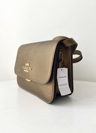 Coach brynn женская кожаная сумочка crossbody коуч оригинал кожа жіноча шкіряна сумка кроссбоді подарок жене девушке подарунок дівчині4 фото