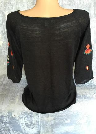 Шикарная легкая блуза с вышивкой2 фото