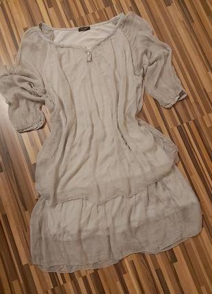Ніжне шовкове плаття/сукня/туніка4 фото