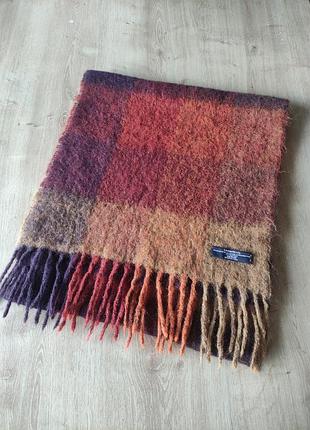 Шикарный большой теплый шерстяной шарф  lambswool, италия .