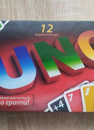 Настільна карткова гра uno (уно) danko toys – 108 карт, 12 варіантів гри