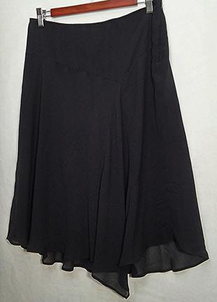 Max&co.trends, юбка миди шелк черная ассиметрия