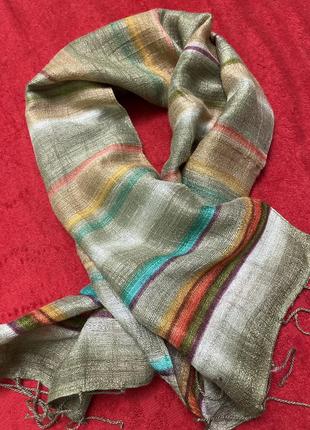 Красивий шарф з натурального шовку4 фото