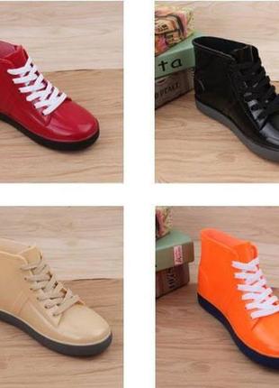 Яркие резиновые ботинки с утеплителем размер 36 - 39. разные цвета4 фото