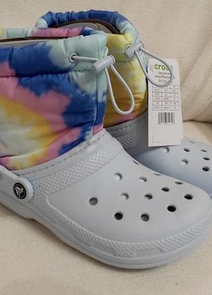 Crocs neo puff tie dye сапоги крокс с утеплением.3 фото