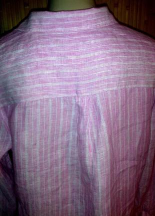 Красивенная шелковистая  льняная рубашка,46-54разм.,m&s2 фото