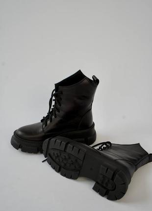 Шкіряні ботинки берці зимові демисезонні2 фото