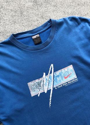 Вінтажна футболка nike 6. ford koln marathon vintage t-shirt ford bank blue2 фото