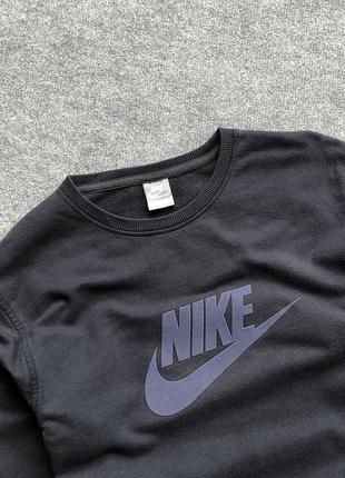 Вінтажний світшот, светр nike vintage velour logo sweatshirt black2 фото
