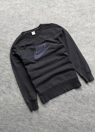 Вінтажний світшот, светр nike vintage velour logo sweatshirt black