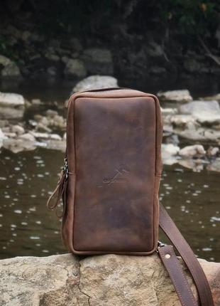 Поясна сумка-кросбоді mb_033_brown