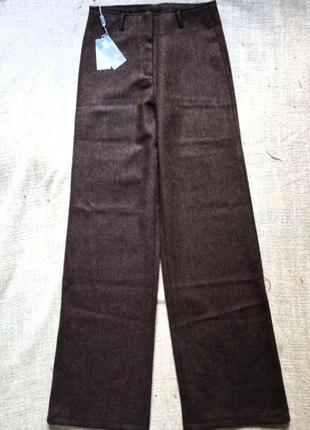 Штани осінь з високою посадкою, твід
