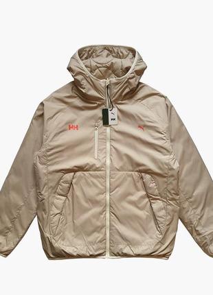 Куртка puma x helly hansen rev. padded jacket beige