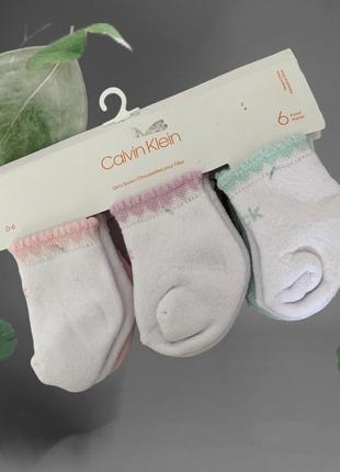Комплект шкарпеток (6 пар) calvin klein 0/6 міс1 фото