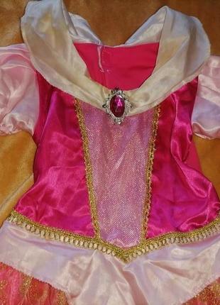 Карнавальное платье костюм аврора спящая красавица 6-7 лет2 фото