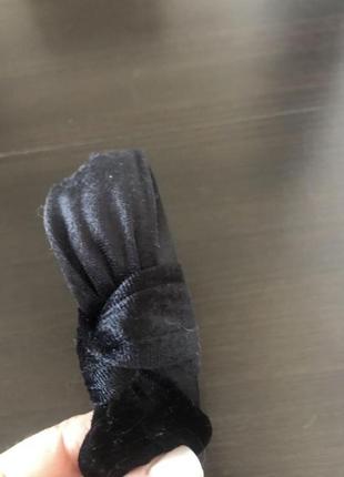 Ободок для волос чёрный бархатный2 фото