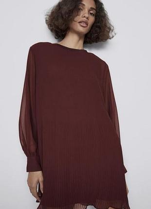 Нова колекція zara  плаття,плаття,сукня плісе s/m (cos)