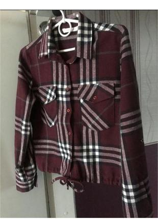 Сорочка клітка/топ сорочка bershka сорочка zara balmain