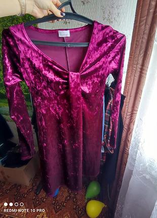 Сукня велюр