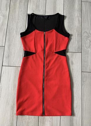 Червона сукня на замочку плаття amisu 38