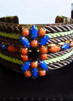 Яркий браслет скоба, новый! арт.9752