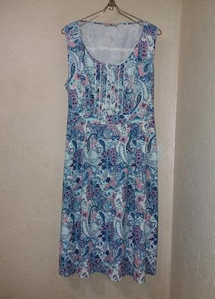 Сукня бавовняна на підкладці, плаття без рукавів, сарафан 2502 фото