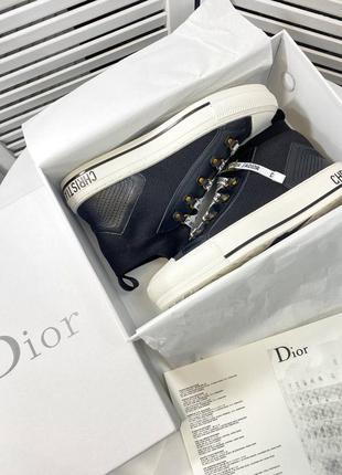 Высокие кеды в стиле dior черные женские