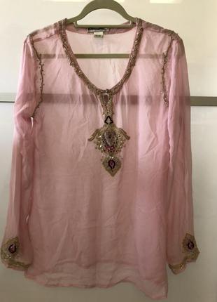 Шовкова пляжна туніка etincelle couture. франція