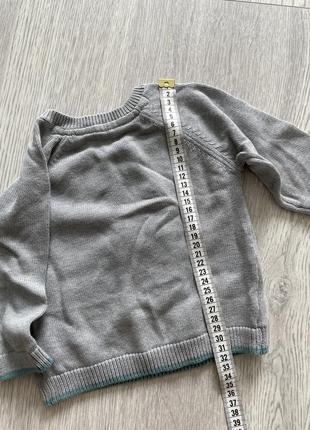 Крутая кофта светр в’язаний світшот котон m&s 9-12міс5 фото